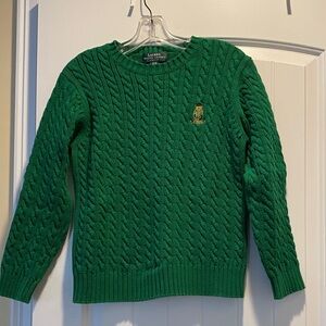 Lauren Ralph Lauren Emerald Cable Knit Crewneck Sweater